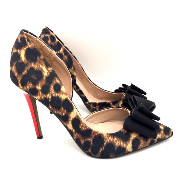 Betsy Johnson Prince Leopard Stiletto Heels Sz 10M - Picture 5 of 8